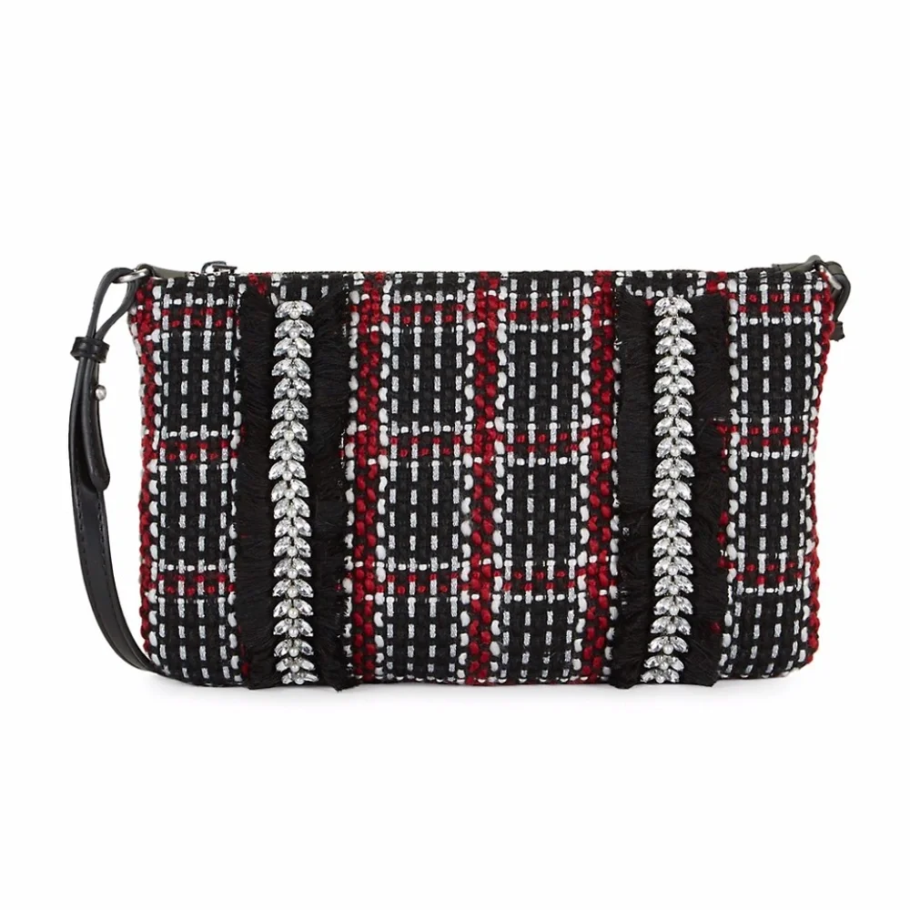 NWT Sam Edelman Swara Embellished Woven Crossbody Bag